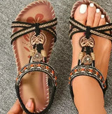 Women's Sandals Bohemian Sandals Outdoor Soft Sole Beach Sandals Platform Lightweight Women Casual Shoes Flat Plus Size Sandal