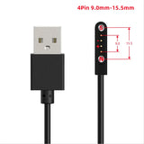 2Pin 4Pin 5Pin Magnetic Charging Cable USB to Pogo Pin for Smart Watch Earphone Wristband 60cm 5V Magnetic Dock Charger Adapter