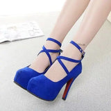 Sexy High Heels Ladies Stilettos Strappy Pumps Women's Sandals Summer Shoes Platform Heels Woman Ankle Strap Shoes