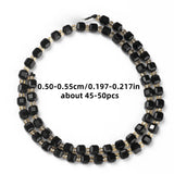 Natural Stone Faceted Square Black Agate Cube Spacer Beads For Jewelry Making Diy Bracelet Necklace Beading Accessories