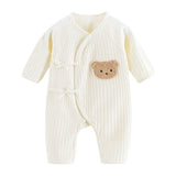 Somenie Infant Knitting Jumpsuit 100% Cotton Long Sleeve Romper One Piece Outfit for Boys & Girls Newborn Baby 4 Seasons Wear
