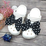 Cute Red Bow Shoe Charms for Crocs Designer DIY Bow-knot Wing Shoe Decorations High Quality Clogs Buckle Accessories New Fashion