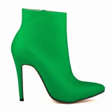 Women Short Boots Pumps Sexy Pointed Toe Side Zipper Super High Heels Stiletto 2026 Female Party Ankle Boot Shoes Botas De Mujer