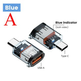 120W Fast Charging USB 3.2 To Type C Adapter OTG 10GB High Speed Data Audio Transfer for PC Tablet Xiaomi Huawei USB C Converter