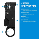 1PCS Ethernet Cable Stripper RJ45 Cat5 Cat6 Network Hand Tool Pliers Line UTP FTP Coax Coaxial Cutter Wire Stripping Tool