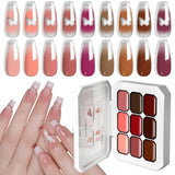 LIMEGIRL 7in1 Nail Gradient Painting Gel Long-lasting Nail Gel Polish Hybrid Color Nail Art Design High Texture Gradient Gel