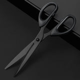 Professional Office Scissors 180mm Heavy Duty Scissors with Black Blade Sharp Stainless Steel Cutting Tool for Paper Craft