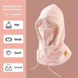 Winter Warm Hat with Mask and Neck Warmer 3-in-1 Windproof Balaclava for Men Women Masked Hat Cycling Cold Weather Protection