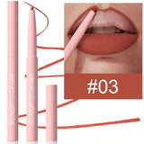 Lip Liner Pencil Long-Lasting Matte Creamy Plumping Lip Stain Waterproof Natural Nude Brown Slim Lip Liner Makeup