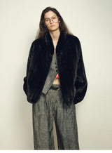 Lautaro Autumn Winter Short Brown Thick Warm Soft Faux Mink Fur Coat Women Stand Collar Elegant Luxury Chic Fluffy Jacket 2025
