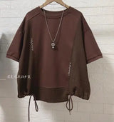 White Hoodie Women Long Sleeve Drawstring Casual Sweatshirts