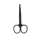 Unisex Stainless Steel Black Round Head Safe Nose Hair Scissors (Do Not Hurt Nose)