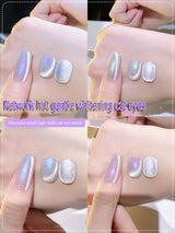 WS Black Glass Cat Magnetic Gel Nail Polish Punk Style Nail Art Manicure Varnis Semi Permanent Gel for Winter Nail Supplies