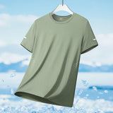 Men Cooling Quick Dry Running T-Shirt Breathable Athletic Top