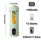 New Portable Juice Maker Blender for Shakes Smoothie 580ML Durable Juicer Steel Blades 2 in 1 Blender Bottle Smoothie Extractor