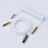 LANO Usb Keyboard Cable FGG Coiled Keyboard Usb Type C Cable Metal Aviator Connector Gaming 00B Usb Keyboard Cable