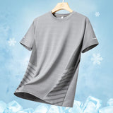 Men Cooling Quick Dry Running T-Shirt Breathable Athletic Top