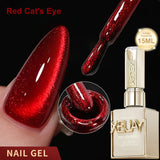 XEIJAYI 1pc 15ML Blue cat eye Nail Gel polish Semi Permanent Nail Art Soaking UV LED Nail Salon DIY Nail Salon Gel