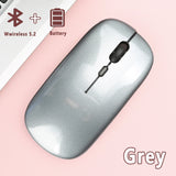 Bluetooth 5.0 Wireless Mouse Ultra Slim Portable Silent Ergonomic for Laptop Tablet PC MacBook Phone Adjustable DPI Ergonomic