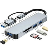 8in1 USB C Hub 4 USB Ports 1 USB-C Jack TF/SD Card Reader 3.5mm Audio Output for MacBook pro iPad pro iPhone 15 Laptop