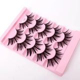 Yiernuo 1/5 Pairs Cosplay Anime Eyelashes Manga Lashes Dramatic Fairy Clusters Lashes Wet Look Lashes