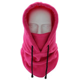 Thermal Fleece Balaclava Hat Hooded Neck Warmer Cycling Face Mask Outdoor Winter Skiing Sport Face Mask Men Cycling Masked Caps