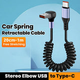 66W 100W Type C TO Type C Cable For iPhone 15 Huawei Xiaomi Samsung Car Spring Cable 6A Short Fast Charging USB C Cable