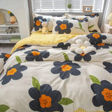 Lovely Cartoon King Size Duvet Cover Set 220x240 Skin Friendly Double Bed Quilt Cover Blanket Comforter Cover and Pillowcase