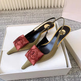 2026 Summer Women's New Pointed Shallow Mouth Sandals Fashion Show Party Wedding Women's Large Size Stiletto Sandals