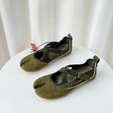 Cross Split Toe Mary Jane Single Shoes Women 2026 New Versatile Flat Ballet Casual Shoes