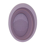 Silicone Makeup Brush Cleaner Folding Powder Puff Cleaning Bowl Eyeshadow Brushes Washing Soft Mat Beauty Tools Scrubber Box