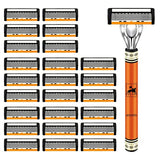 6-layer razor blade, men's stainless steel blade, classic water washed razor, sharp blade for clean shaving