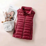 New 2026 Women Women Ultra Light Down Vests Slim Sleeveless Jacket Portable Girl Lightweight Windproof Waistcoat