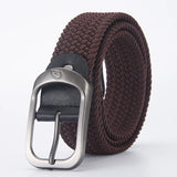 Men's Belt Casual Woven Elastic Belt Outdoor Sports Women's Belt Climbing Work Belt Jeans Suit Pants Men's And Women's Universal
