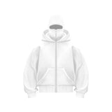 Men and Women Balaclava Y2K Gothic Harajuku Spring Autumn Winter New Item Double Hooded Sweatshirt Men Hooded Mask Zipper Jacket