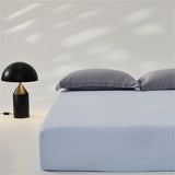 3pcs Set 100% Mulberry Silk Bed Sheet Set with 1pc Fitted Sheet and 2pcs Pillowcase Mattress Cover for Double King Queen Size