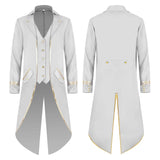 Men's Classic Medieval Vintage Tailcoat Halloween Cosplay Victorian Renaissance Style Steampunk Medieval Jacket Costume