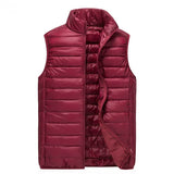 UETEEY 2026 Winter Sleeveless Puffer Vest Jacket Men Packable White Duck Down Waistcoat Lightweight Waterproof Casual Man Coat