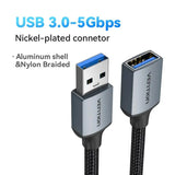 Vention USB Cable USB 3.0 Extension Cable Male to Female 3.0 USB Extender Cable for PS4 Xbox Smart TV PC USB Extension Cable