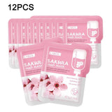 12pcs Sakura Mud Mask Brightening Hydrating Face Mask Luminous Skin Clean Facial Cleansing Clay Hydrating Anti Wrinkle Skincare