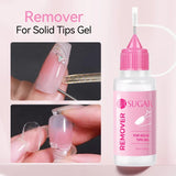 UR SUGAR 15ml Remover For Solid Tips Gel False Nail Tips Solid Adhesives Gel Remover Press On Nails Gel Fake Tips Remover Tools