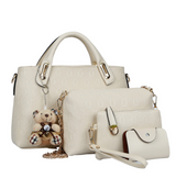 Bear Pendant Mother-Daughter Bag, Tote and Shoulder Bag