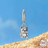 S925 Silver Bear Pendant Parts