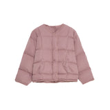 Women's Thickened Oversized Cotton Jacket in Dusty Pink