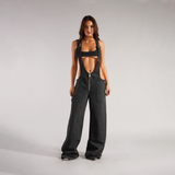 Loose Fit Denim Overalls