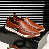Genuine Leather Casual Men's Shoes - Fashion Brand