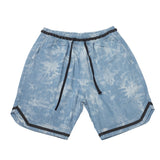 Men's Vintage Bleached Denim Shorts for Summer Streetwear