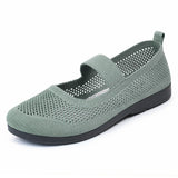 Breathable Woven Women's Casual Shoes - Lightweight Hollow Out Summer Mom Shoes with Soft PVC Sole (Black/Gray/Cyan/Apricot, Sizes 35-41)