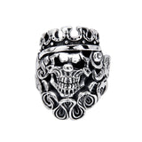 S925 Sterling Silver Men's Skull Ring
