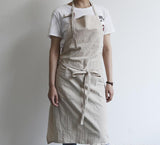 Solid Color Kitchen Apron Japanese Style Korean Style Sleeveless Multi-color Cotton And Linen